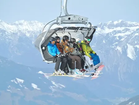 Ski snowboard students